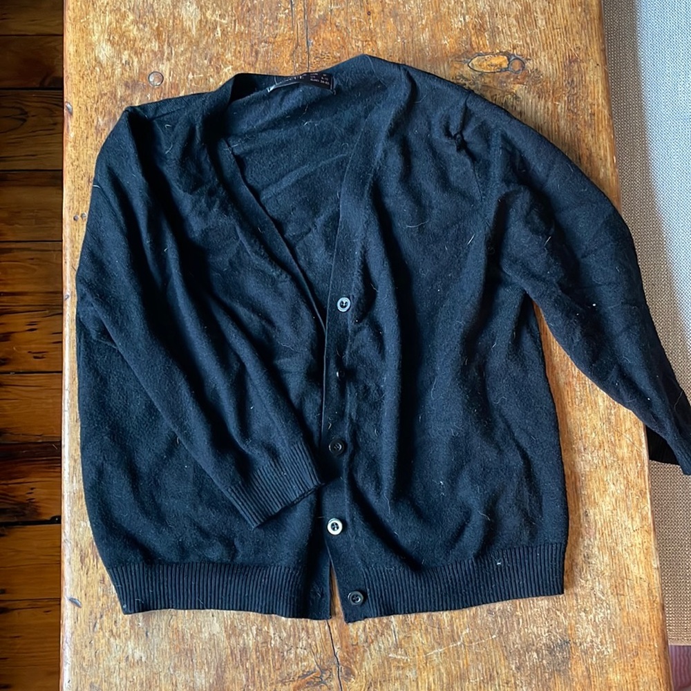 Black Crop Cardigan